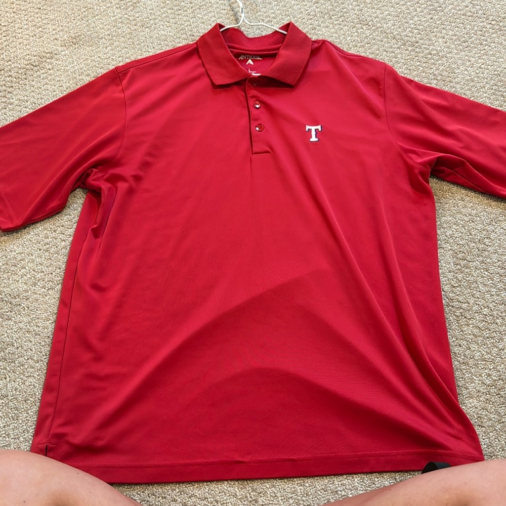 Texas Rangers Antigua Red Polo men’s L